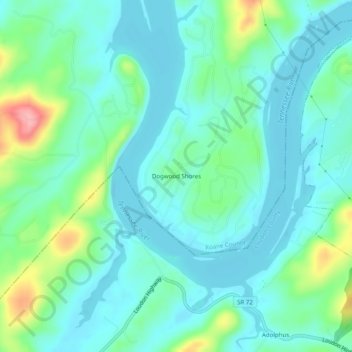 Dogwood Shores topographic map, elevation, terrain