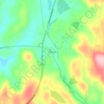 Martindale topographic map, elevation, terrain