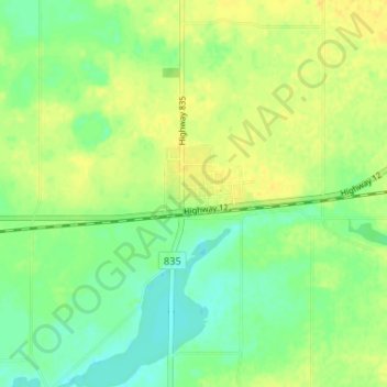 Erskine topographic map, elevation, terrain