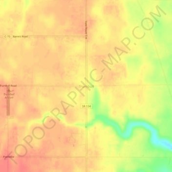 Trumbull topographic map, elevation, terrain
