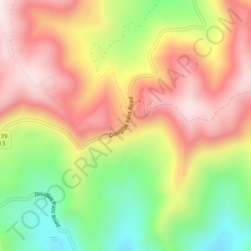 Douglas Pass topographic map, elevation, terrain
