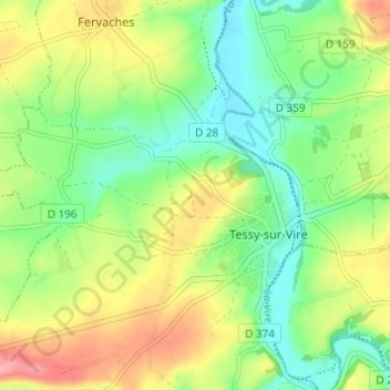 la campagne topographic map, elevation, terrain