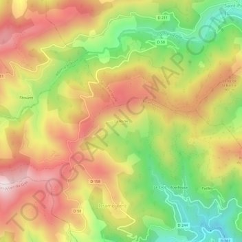 La Batie topographic map, elevation, terrain