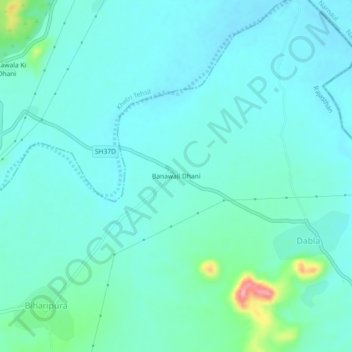 Banawali Dhani topographic map, elevation, terrain