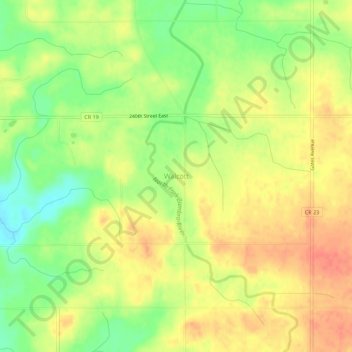 Walcott topographic map, elevation, terrain