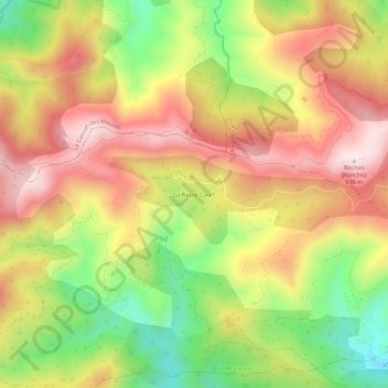 La Basse Court topographic map, elevation, terrain