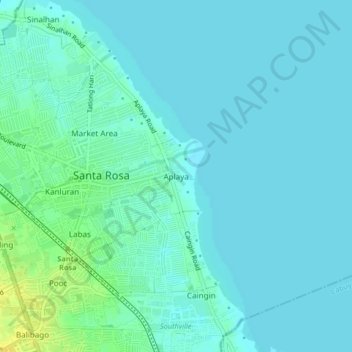 Aplaya topographic map, elevation, terrain