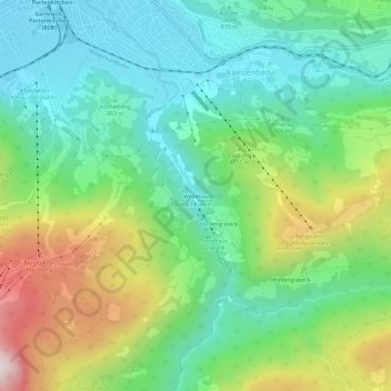 Wildenau topographic map, elevation, terrain