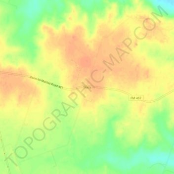 Tracy topographic map, elevation, terrain