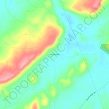 New Home topographic map, elevation, terrain