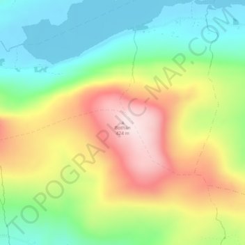 Bohaun topographic map, elevation, terrain