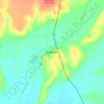 Augathella topographic map, elevation, terrain