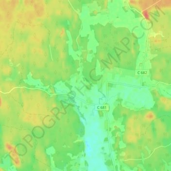 Klivinge topographic map, elevation, terrain