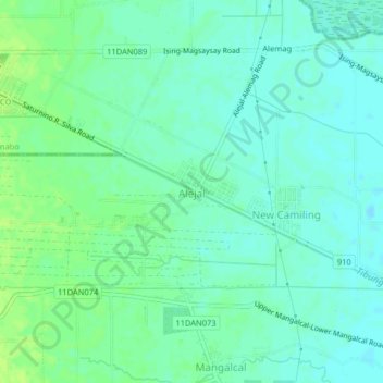 Alejal topographic map, elevation, terrain