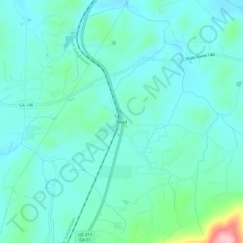 Rydal topographic map, elevation, terrain