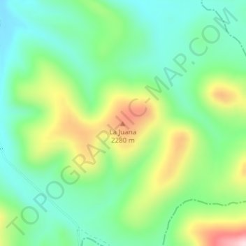 La Juana topographic map, elevation, terrain