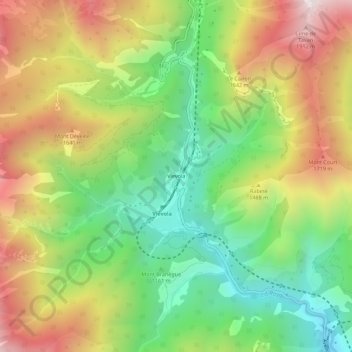 Vievola topographic map, elevation, terrain