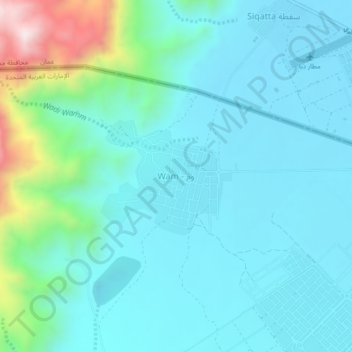 Wam topographic map, elevation, terrain