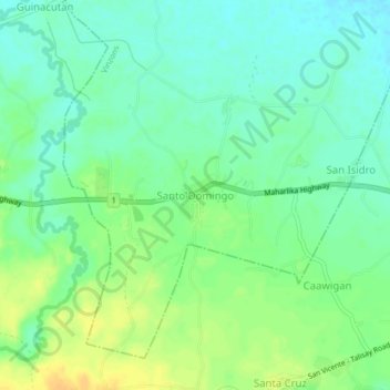 Santo Domingo topographic map, elevation, terrain