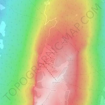 Maison du Semnoz topographic map, elevation, terrain