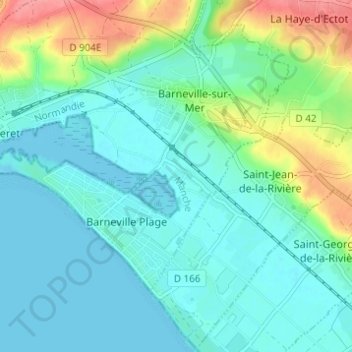 Hameau de Bas topographic map, elevation, terrain