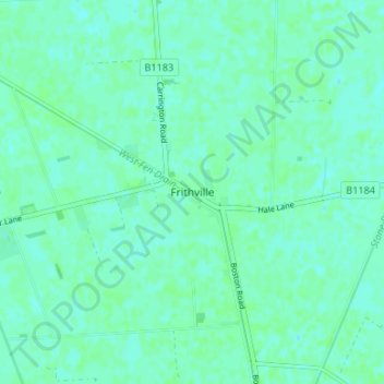 Frithville topographic map, elevation, terrain