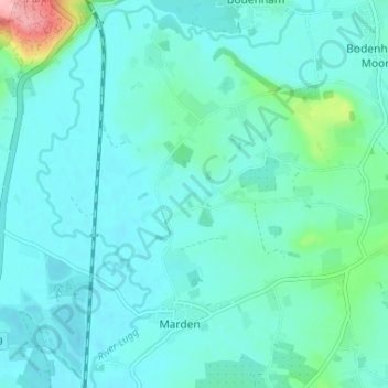 Urdimarsh topographic map, elevation, terrain