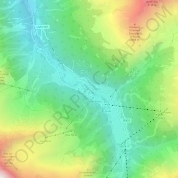Sulden - Solda topographic map, elevation, terrain