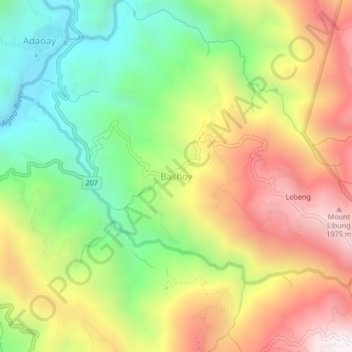 Bashoy topographic map, elevation, terrain