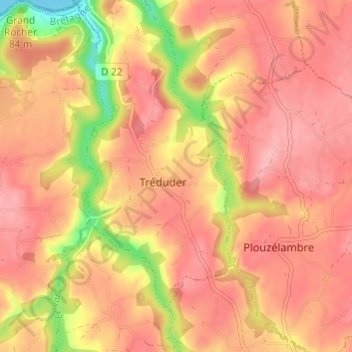 Kerilis Noble topographic map, elevation, terrain
