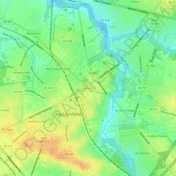 Vernon topographic map, elevation, terrain