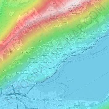 Flüela topographic map, elevation, terrain