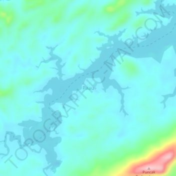 Paau topographic map, elevation, terrain