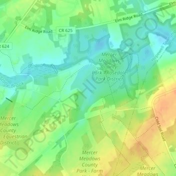Rosedale Park topographic map, elevation, terrain