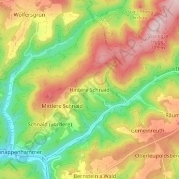 Hintere Schnaid topographic map, elevation, terrain