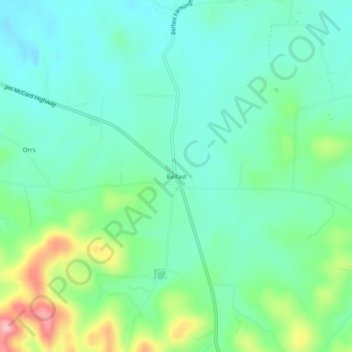 Belfast topographic map, elevation, terrain