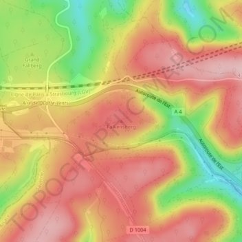 Falkensberg topographic map, elevation, terrain