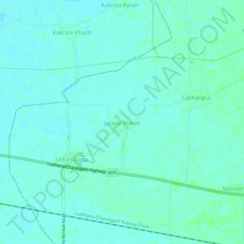 Jatana Niwan topographic map, elevation, terrain