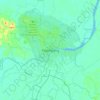 Palembang topographic map, elevation, terrain
