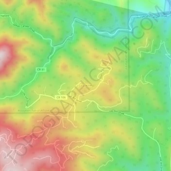 Lazy Acres topographic map, elevation, terrain
