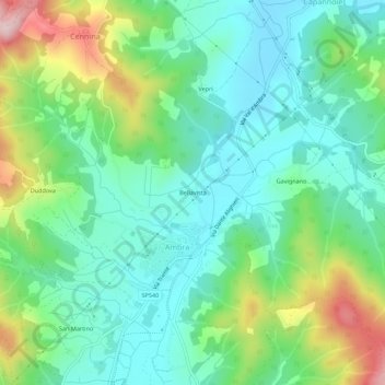Bellavista topographic map, elevation, terrain