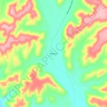 Pandale topographic map, elevation, terrain