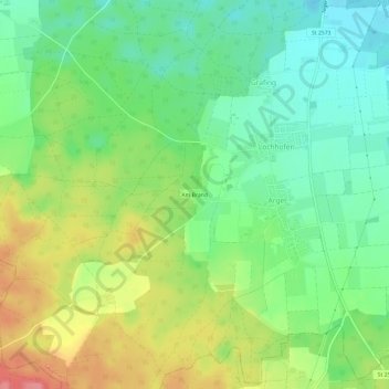 Am Brand topographic map, elevation, terrain