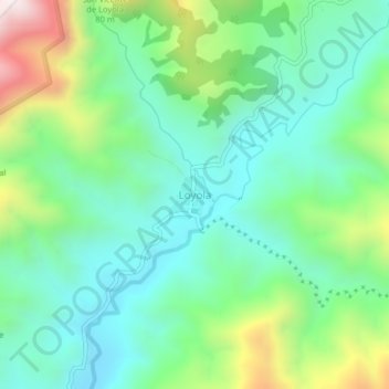 Loyola topographic map, elevation, terrain