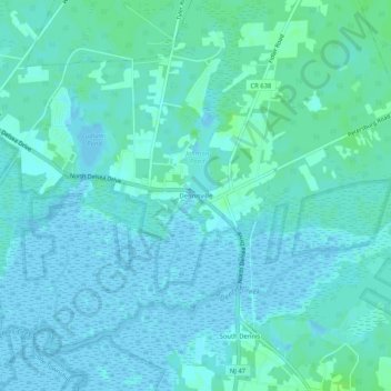 Dennisville topographic map, elevation, terrain