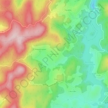 La Chaume topographic map, elevation, terrain