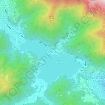 Mezzolago topographic map, elevation, terrain