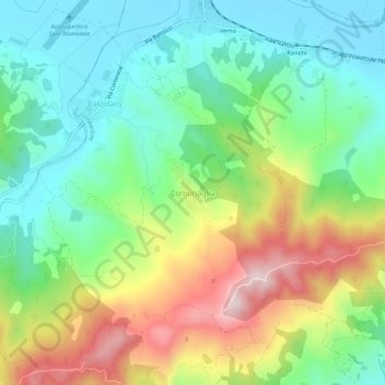 Comunaglia topographic map, elevation, terrain