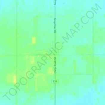 Eaglesham topographic map, elevation, terrain
