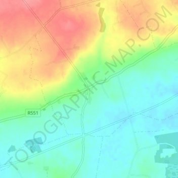 Causeway topographic map, elevation, terrain